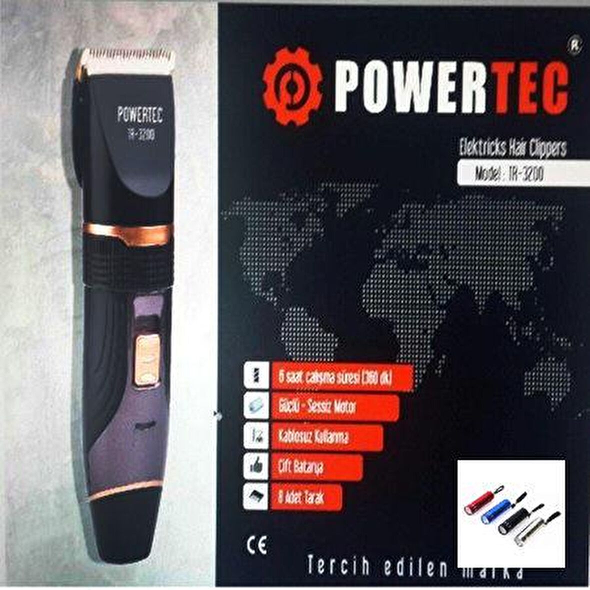 Powertec Tr Ba L Kl Kablosuz Kuru Sa Sakal Ense Ok Ama L