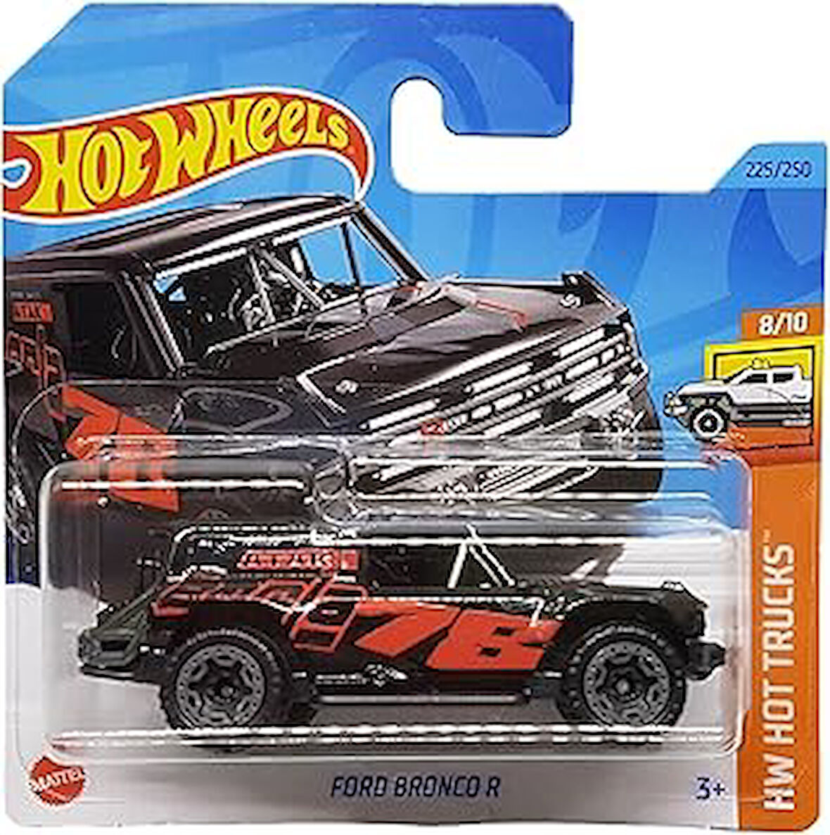 Hot Wheels Ford Bronco R HW Hot Trucks 8 10 HKJ04 Short Card Borla Toyo Tires 2023