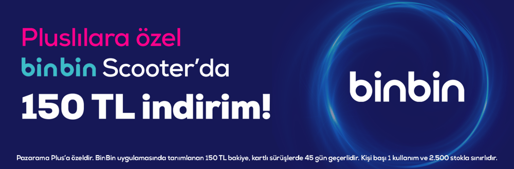 Pazarama Plus üyelerine özel BinBin Scooter'da 150 TL İndirim