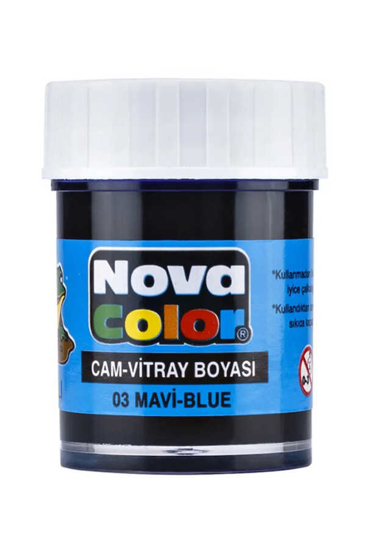 Nova Color Nc-151 Mavi Su Bazlı Cam Boyası 30 cc