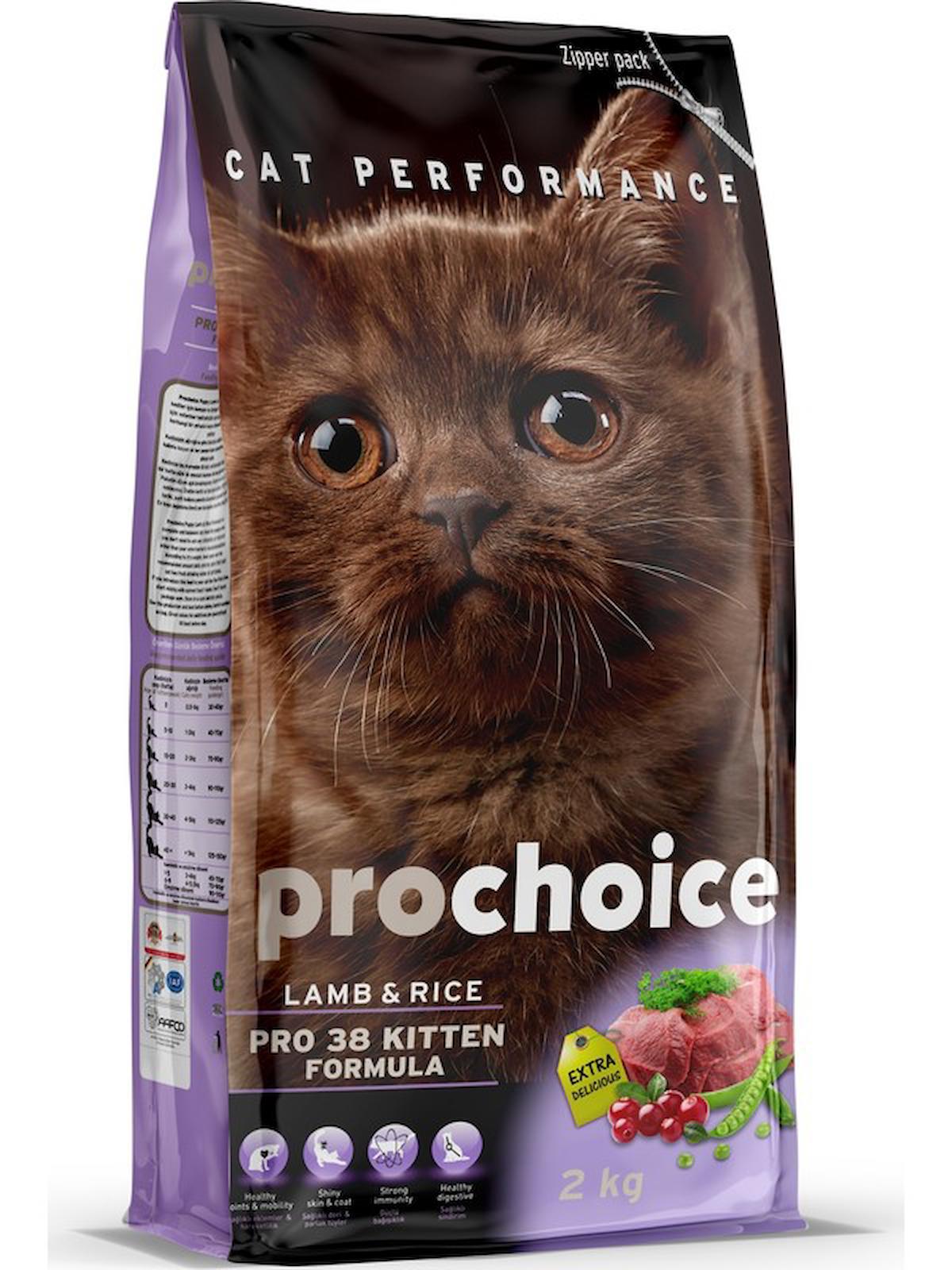 Prochoice Pro 38 Kuzulu Pirinçli Yavru Kedi Kuru Mama 2Kg