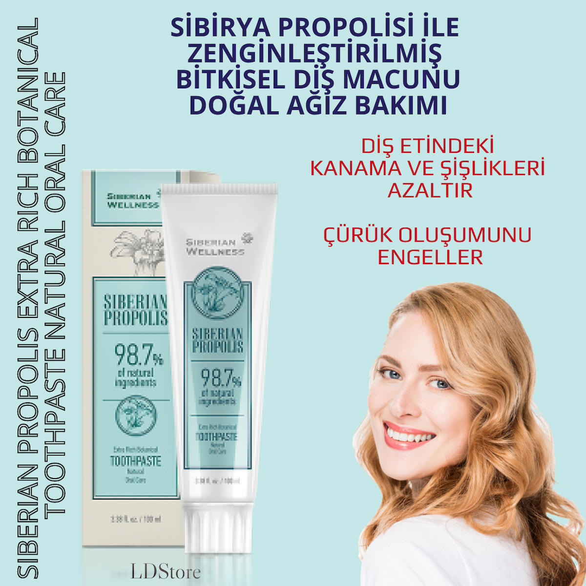 SIBERIAN PROPOLIS EXTRA RICH BOTANICAL TOOTHPASTE NATURAL ORAL CARE