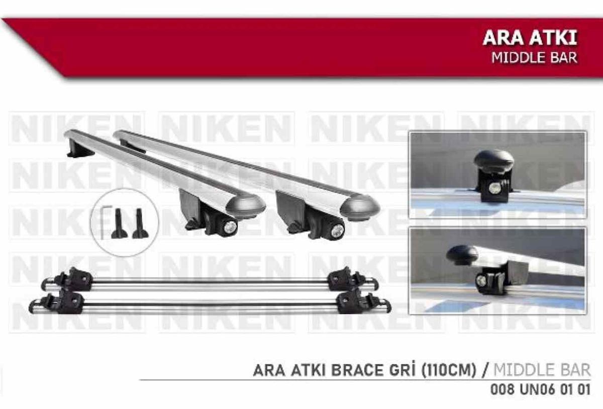 Araç üstü ara atkı tavan barı bagaj brace gri 110 cm