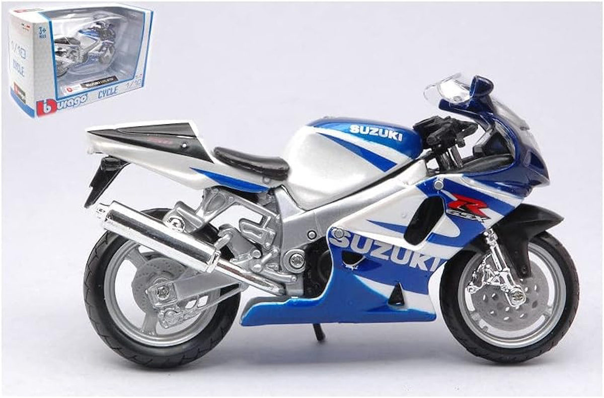 SUZUKI GSX-R750 BLUE 1:18 - Burago - Motosiklet - Döküm - Model