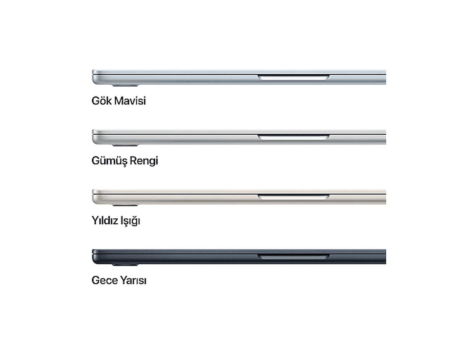 APPLE MDVQ4TU/A/MacBook Air/Apple M5 İşlemci(10 Çekirdek CPU-10 Çekirdek GPU)/16GB RAM/512GB SSD/15″/Gökyüzü Mavisi