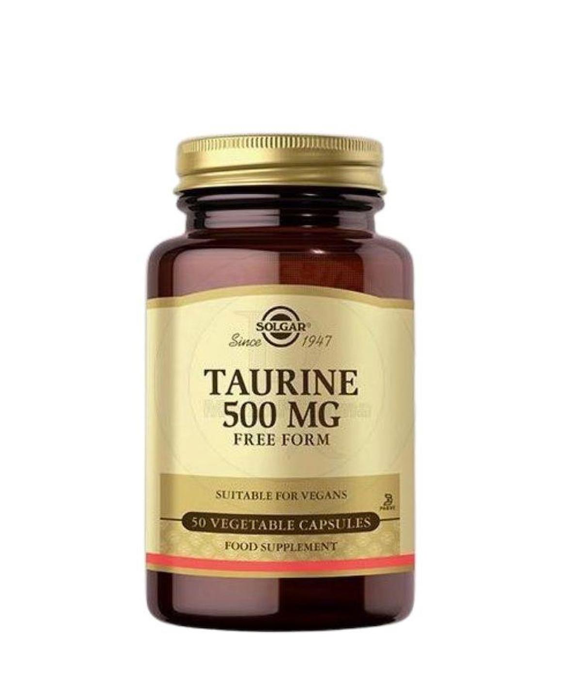 Solgar Taurin 500mg 50 Kapsül