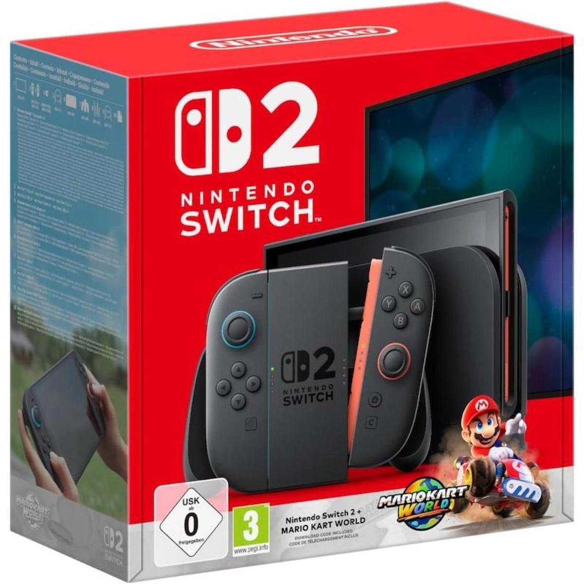 Nintendo Switch 2 Oyun Konsolu + Mario Kart World (Resmi Distribütör Garantili)