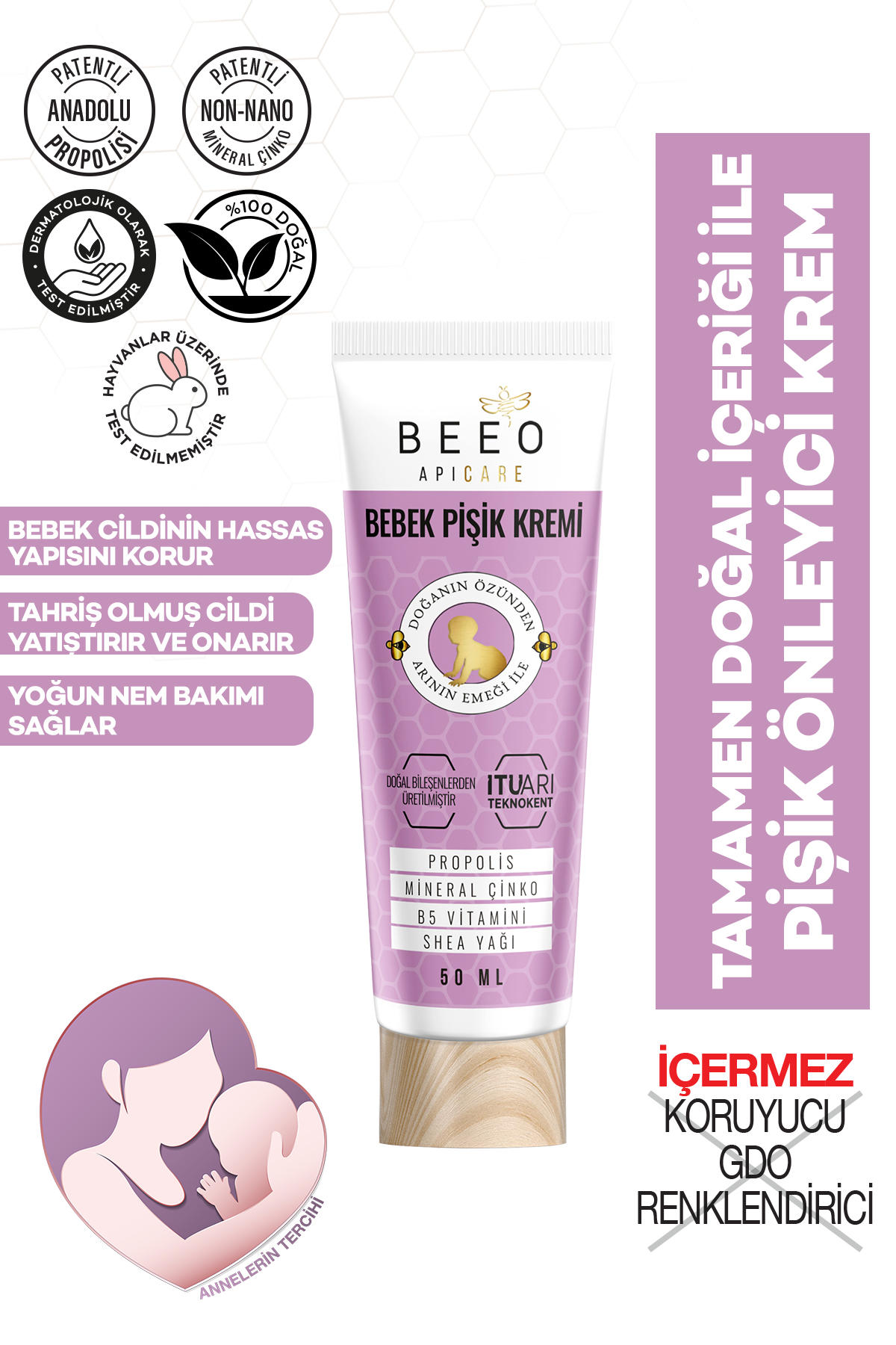 Propolisli Pişik Önleyici Krem (50 ml) - BEE'O