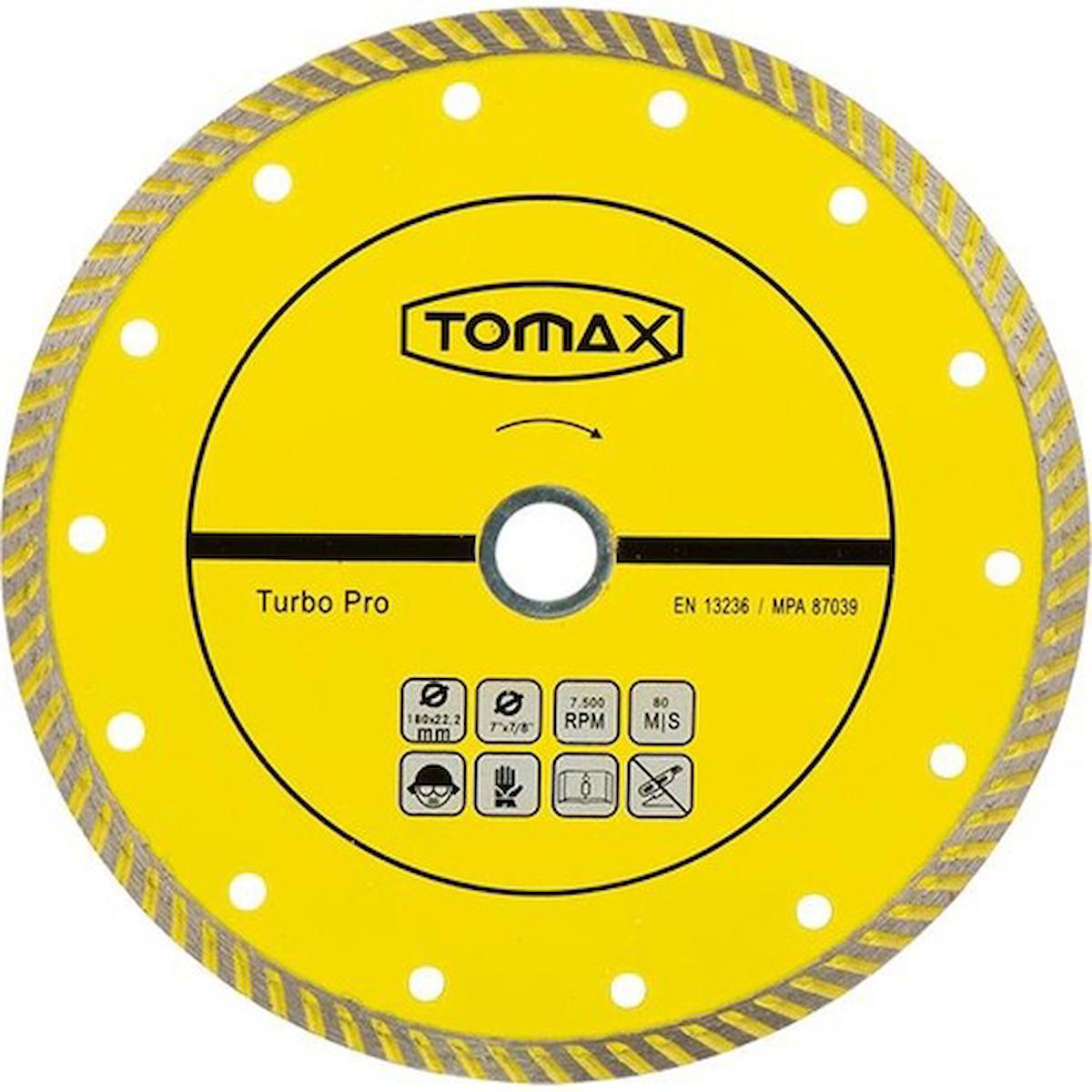 Tomax Turbo Elmas Mermer Kesici 115 Tomax Sarı