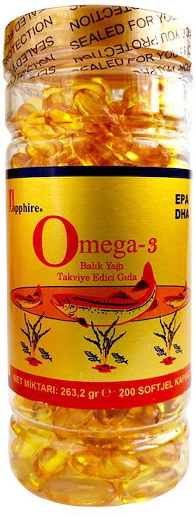 Sapphire Balık Yağı 1000 Mg Omega 3 200 Softgel