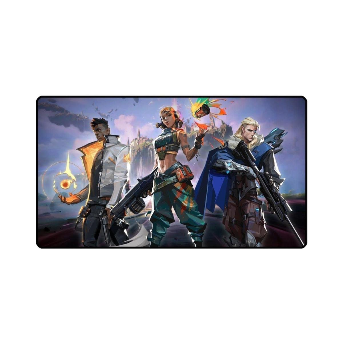 Azemax 70X30Cm Valorant Karakterli Oyuncu Mousepad kaydırmaz Taban Pad