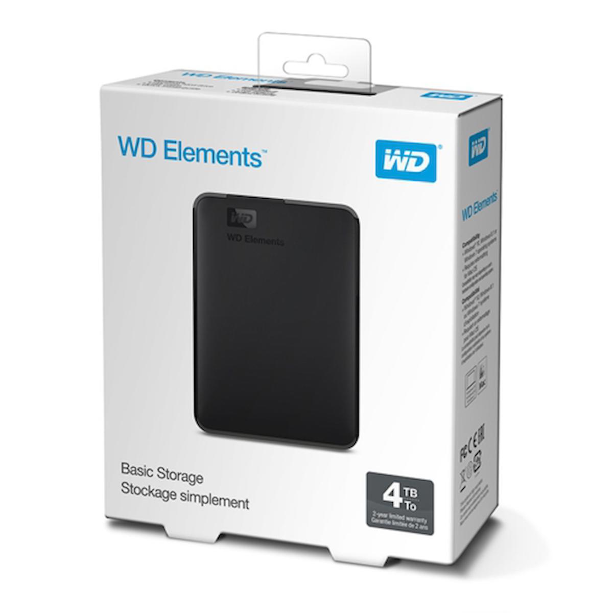 WD 2.5" 4TB Elements WDBU6Y0040BBK Siyah