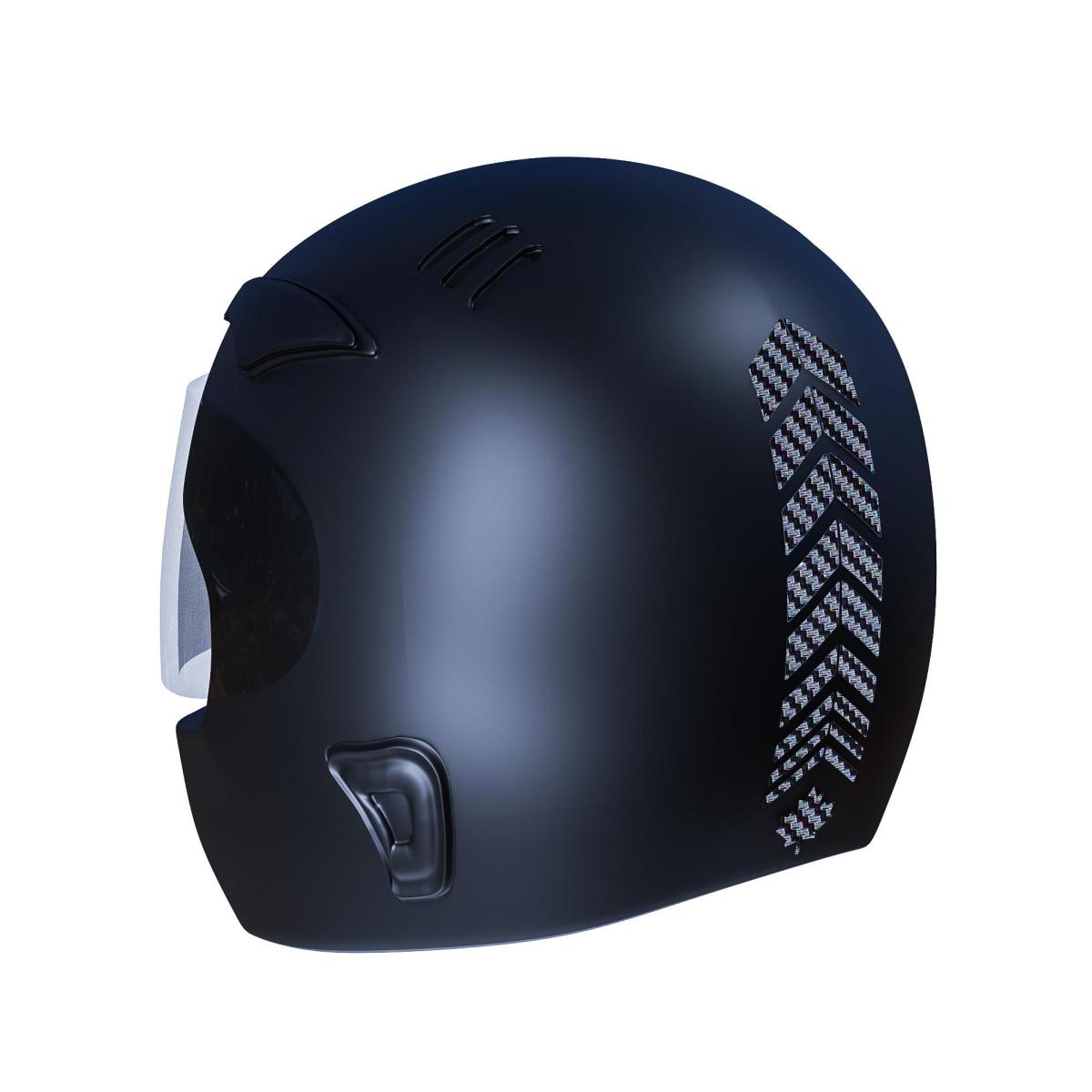 2 Adet Sport Kask, Araba Ayna Siyah Karbon Fiber Dokulu Kask Sticker Çınar Extreme 