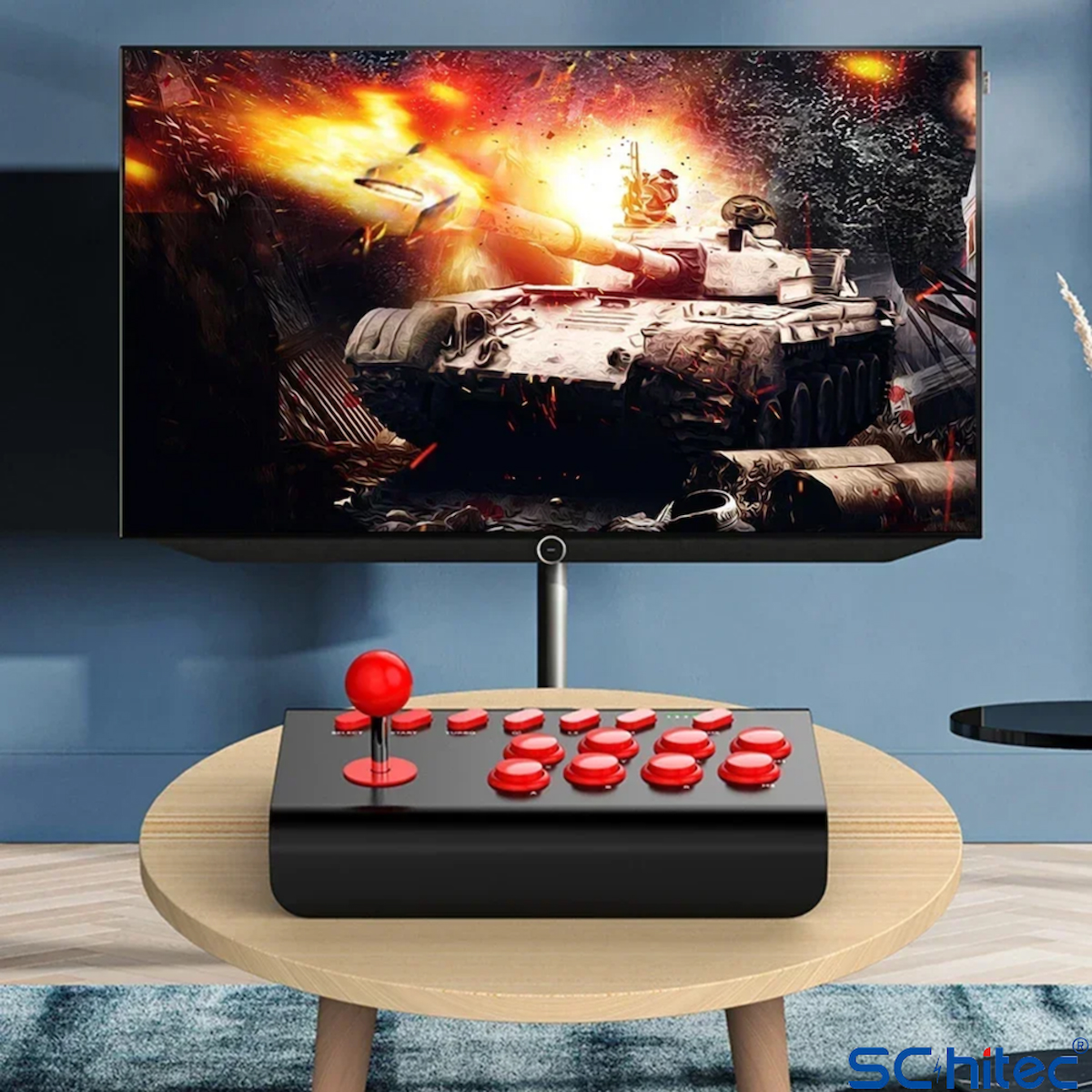 ScHitec BSP-Y02 Joystick Switch/Ps3/Ps4/Pc/Android/İos MF/TV Retro Oyun Konsolu Joystiği Siyah