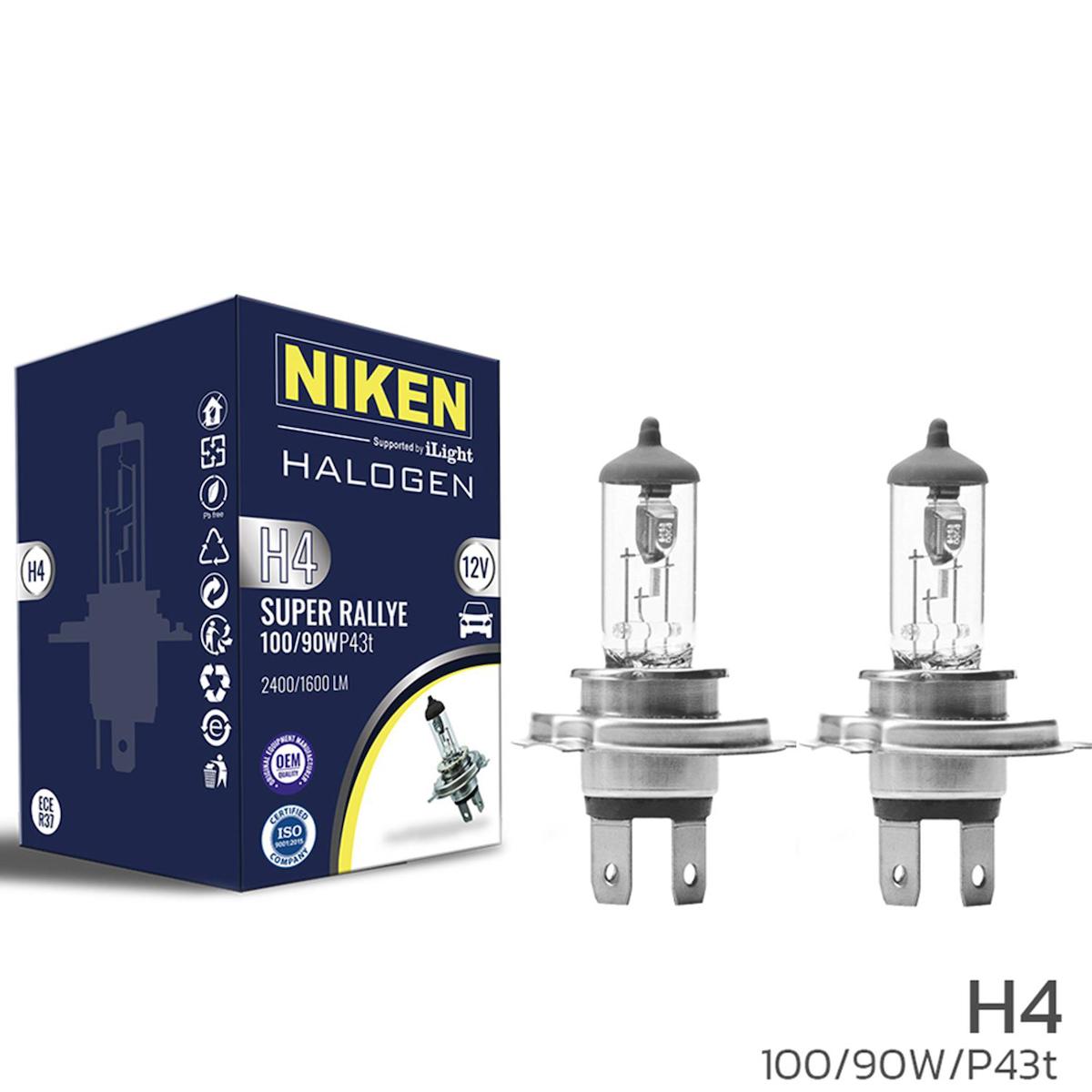 NİKEN AMPUL H4 12V 100W P43T TIRNAKLI 2 ADET