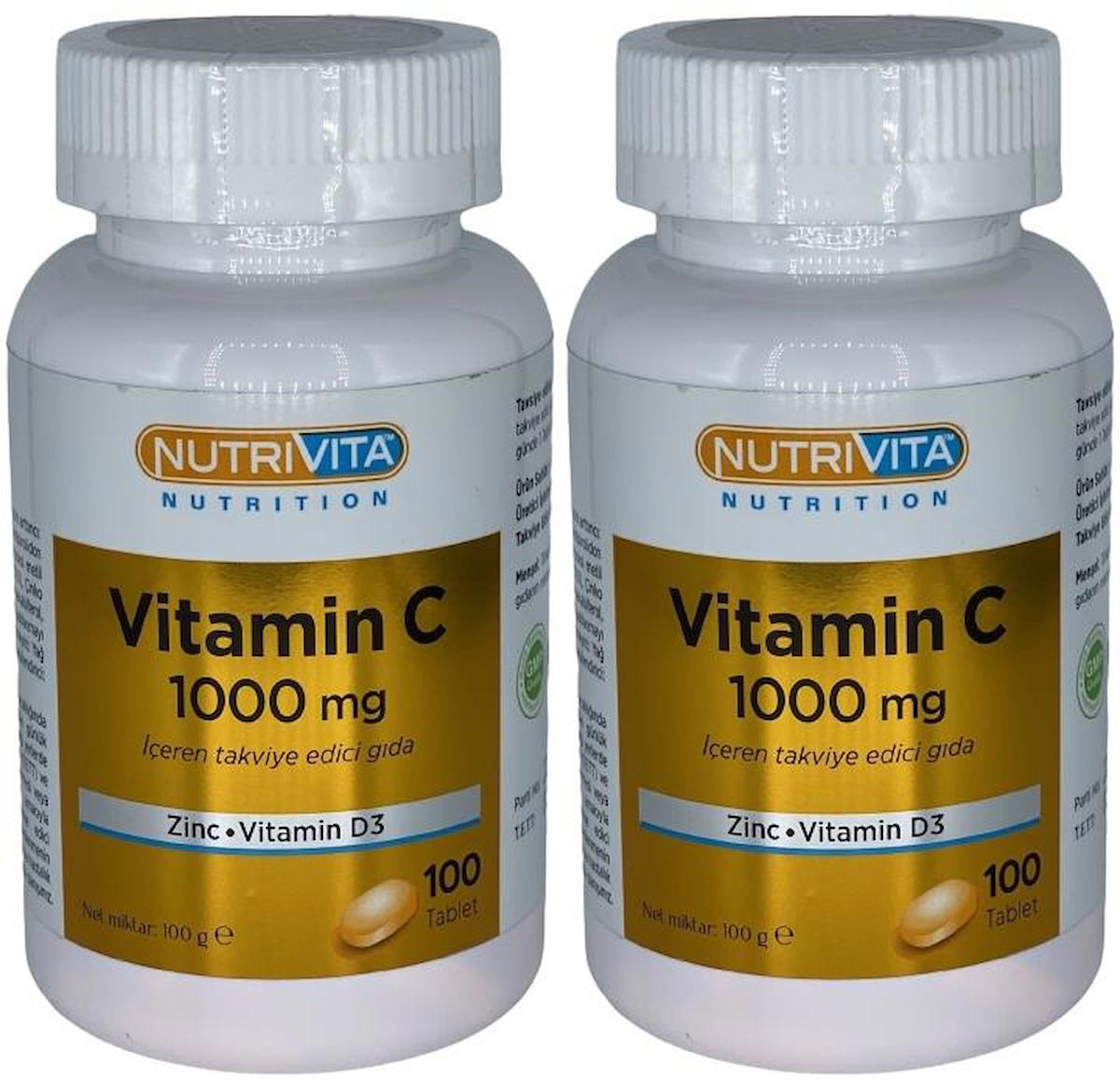 Vitamin C Vitamini D3 Çinko 2x120 Tablet