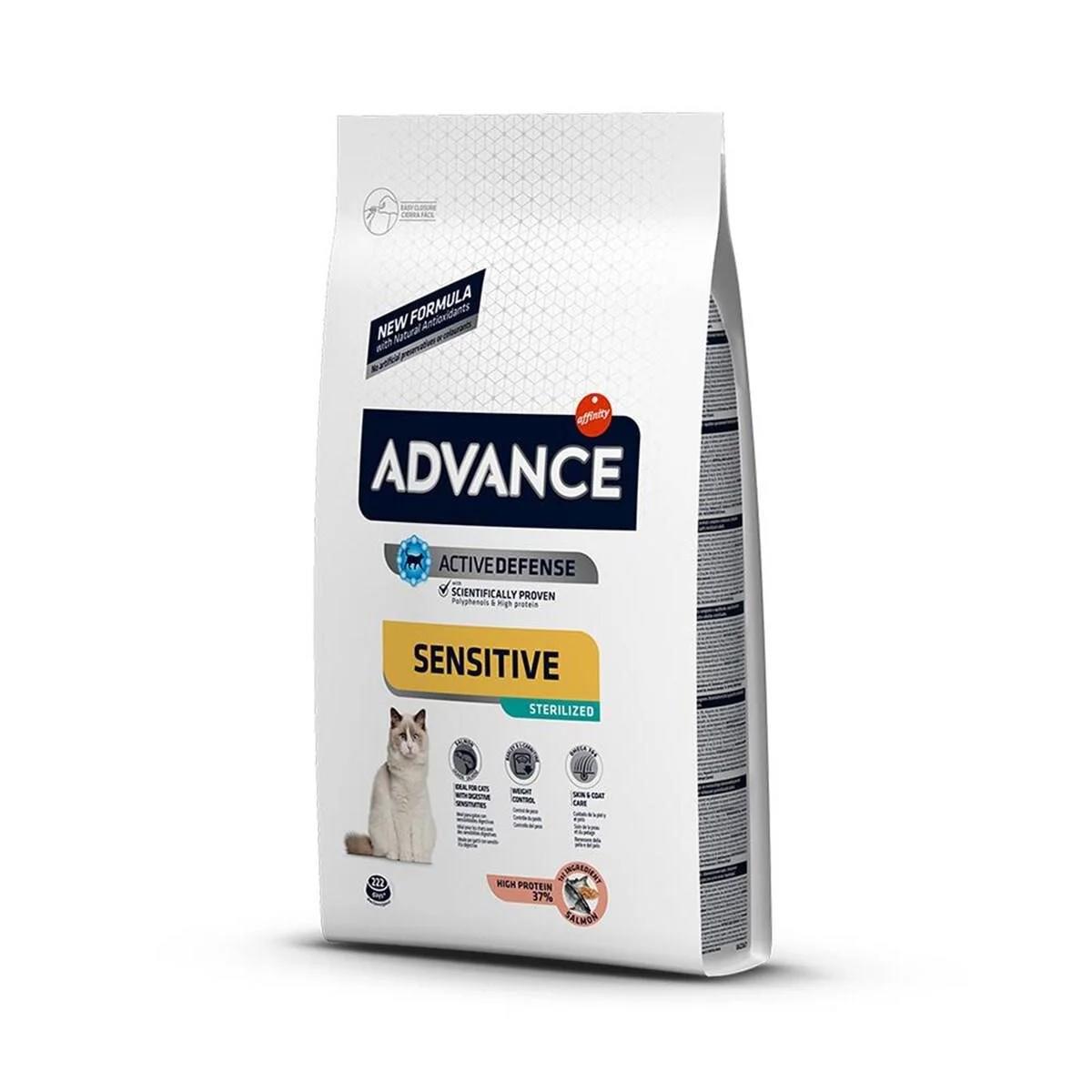 Advance sensitive sterilised 3kg somonlu kısır kedi maması kısırlaştırılmış kedi maması hassas kedi