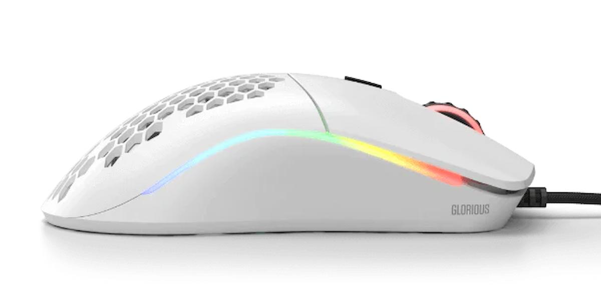 Glorious Model O Minus 12000 DPI 6 Tuş RGB Optik Mat Beyaz Kablolu Gaming (Oyuncu) Mouse