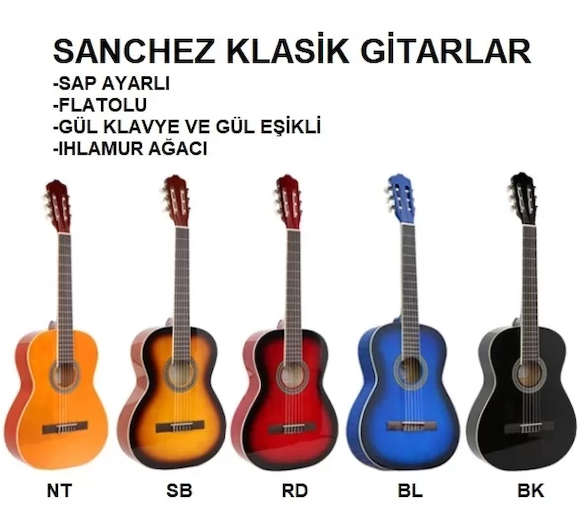 4/4 Klasik Gitar (mavi)