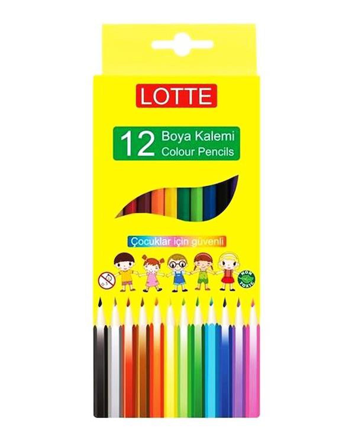 Lotte 12 Renk Kuru Boya Kalemi