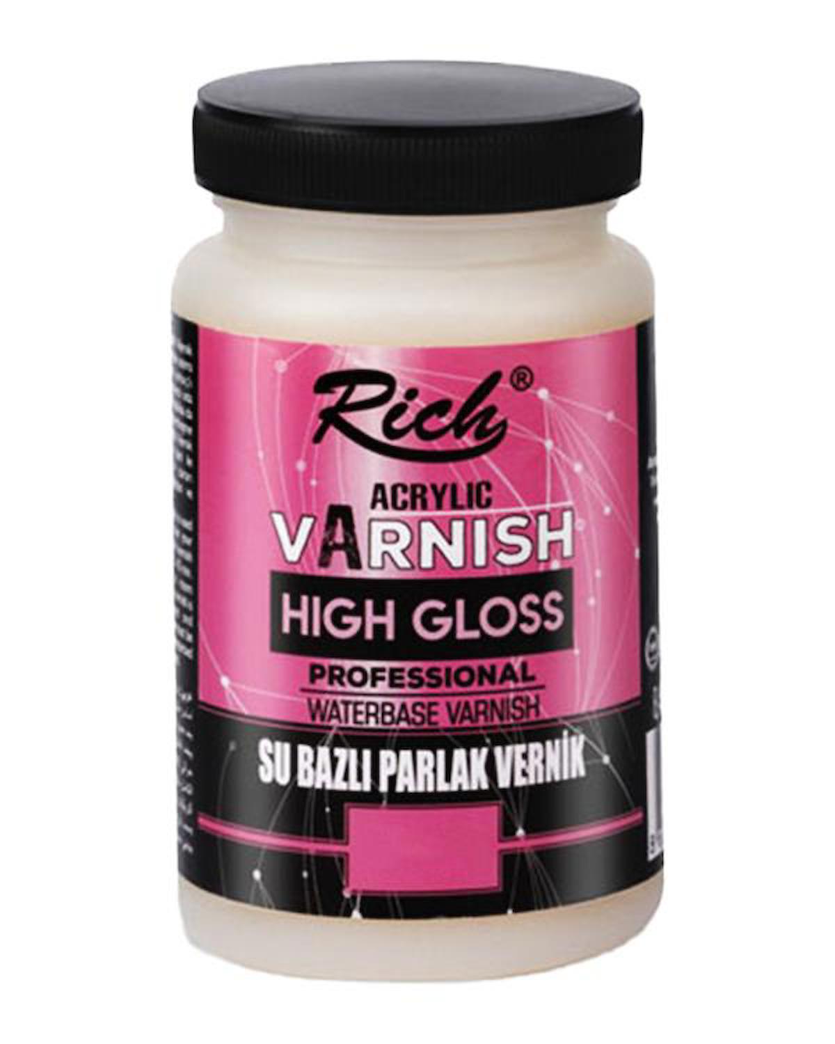 Rich High Gloss Su Bazlı Parlak Vernik 250ml