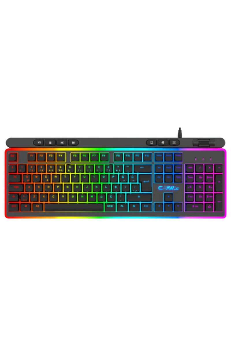 Nova K1 360° Özelleştirilebilir Rgb & Yazılımlı Full Membran 104+7 Tuşlu Gaming Klavye