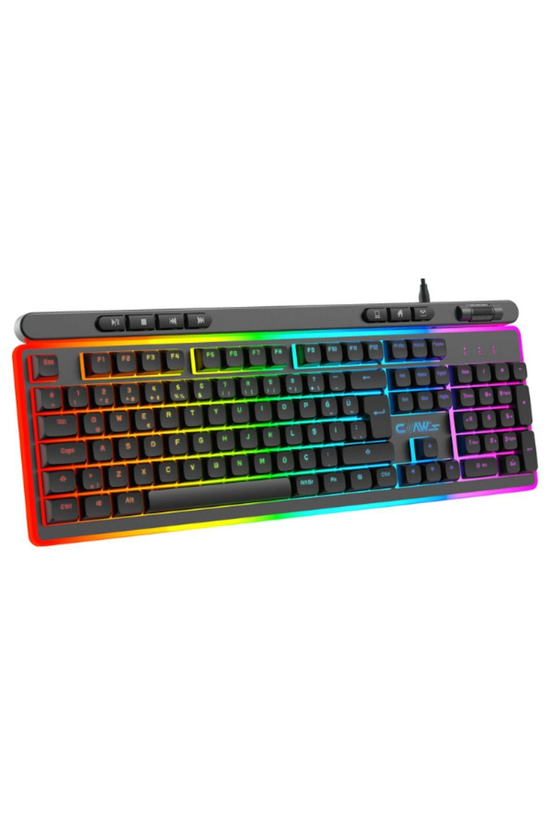 Nova K1 360° Özelleştirilebilir Rgb & Yazılımlı Full Membran 104+7 Tuşlu Gaming Klavye