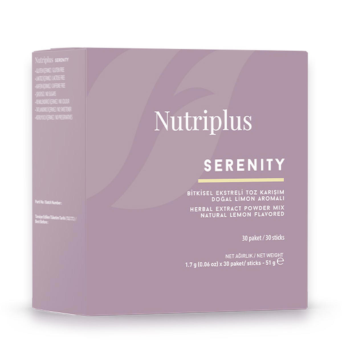 FARMASİ NUTRIPLUS SERENITY LİMON AROMALI ÇÖZÜNEBİLİR ÇAY (1.7 G x 30)