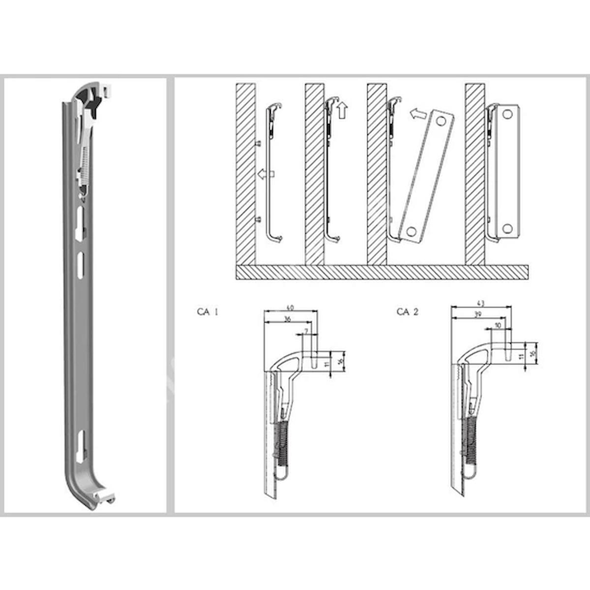 Yaylı Radyatör Konsolu - 50 Cm Yükseklik Panel İçin Montaj Askısı 1 adet