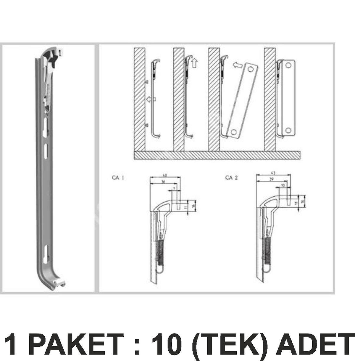 Yaylı Radyatör Konsolu - 50 Cm Yükseklik Panel İçin Montaj Askısı 1 adet PAKET 10 Li