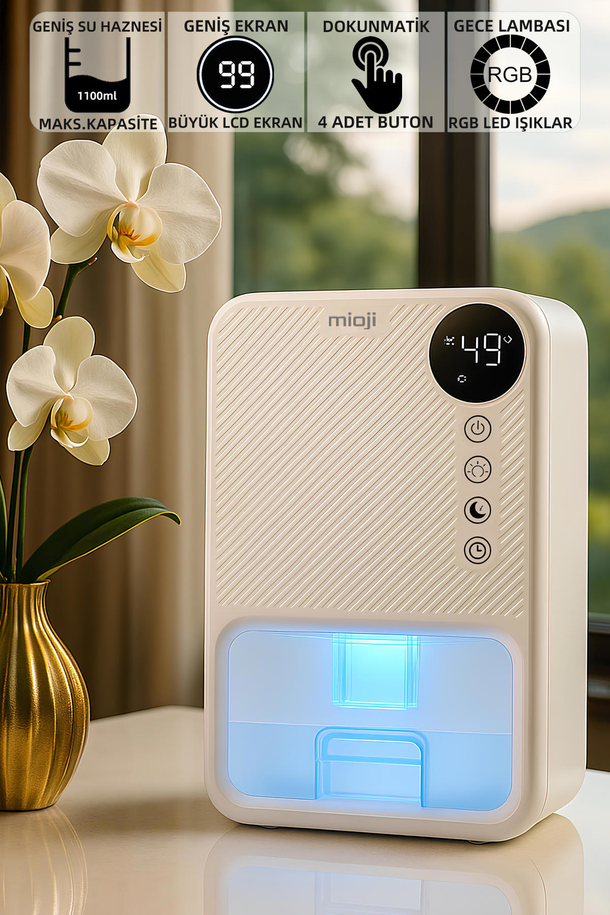 Mioji 30NEC 1100ml Hava İyileştirici ve Ev Tipi Nem Alma Cihazı