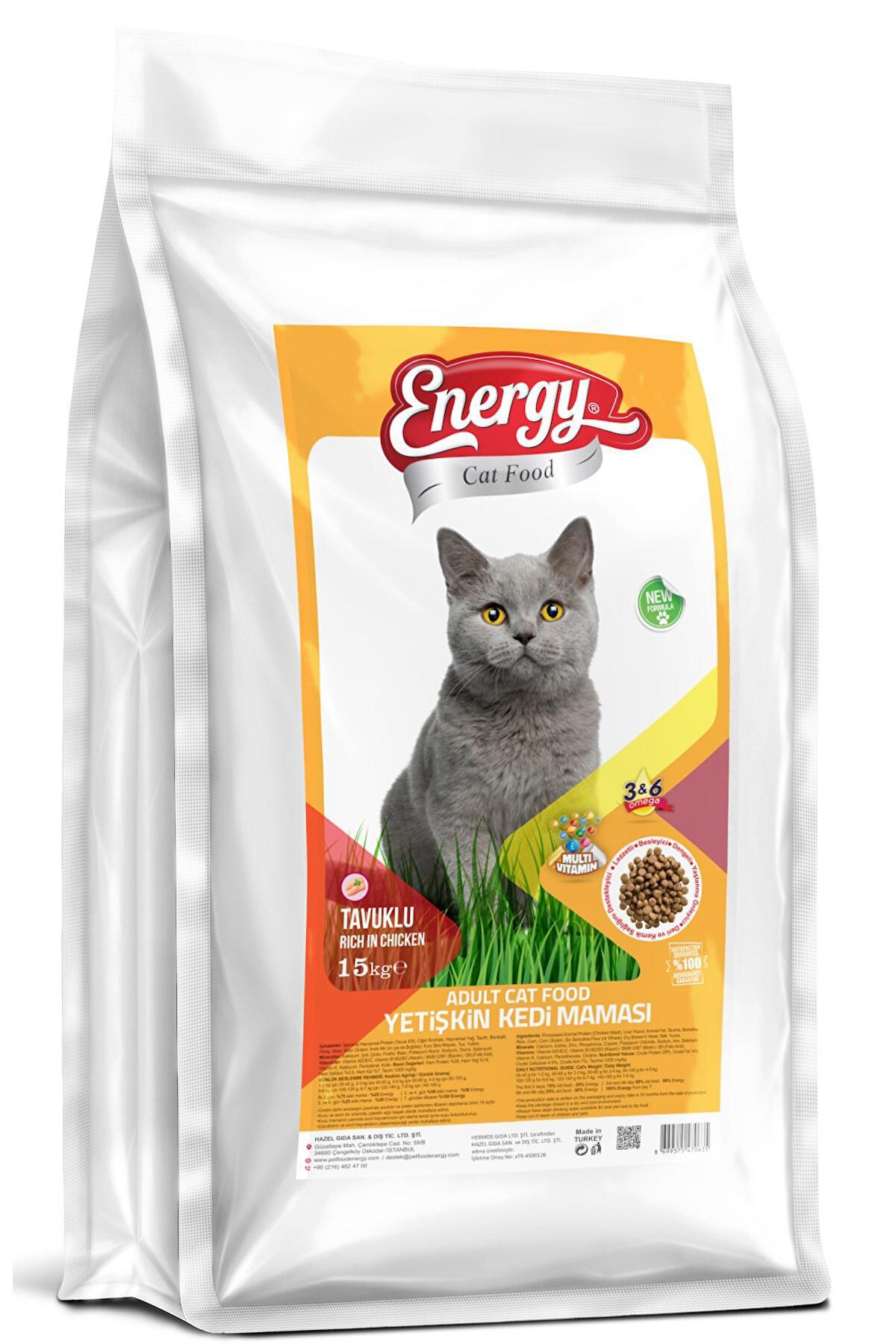 Pet Food Energy Cat Food Energy® Tavuklu Yetişkin Kedi Maması-15 Kilogram