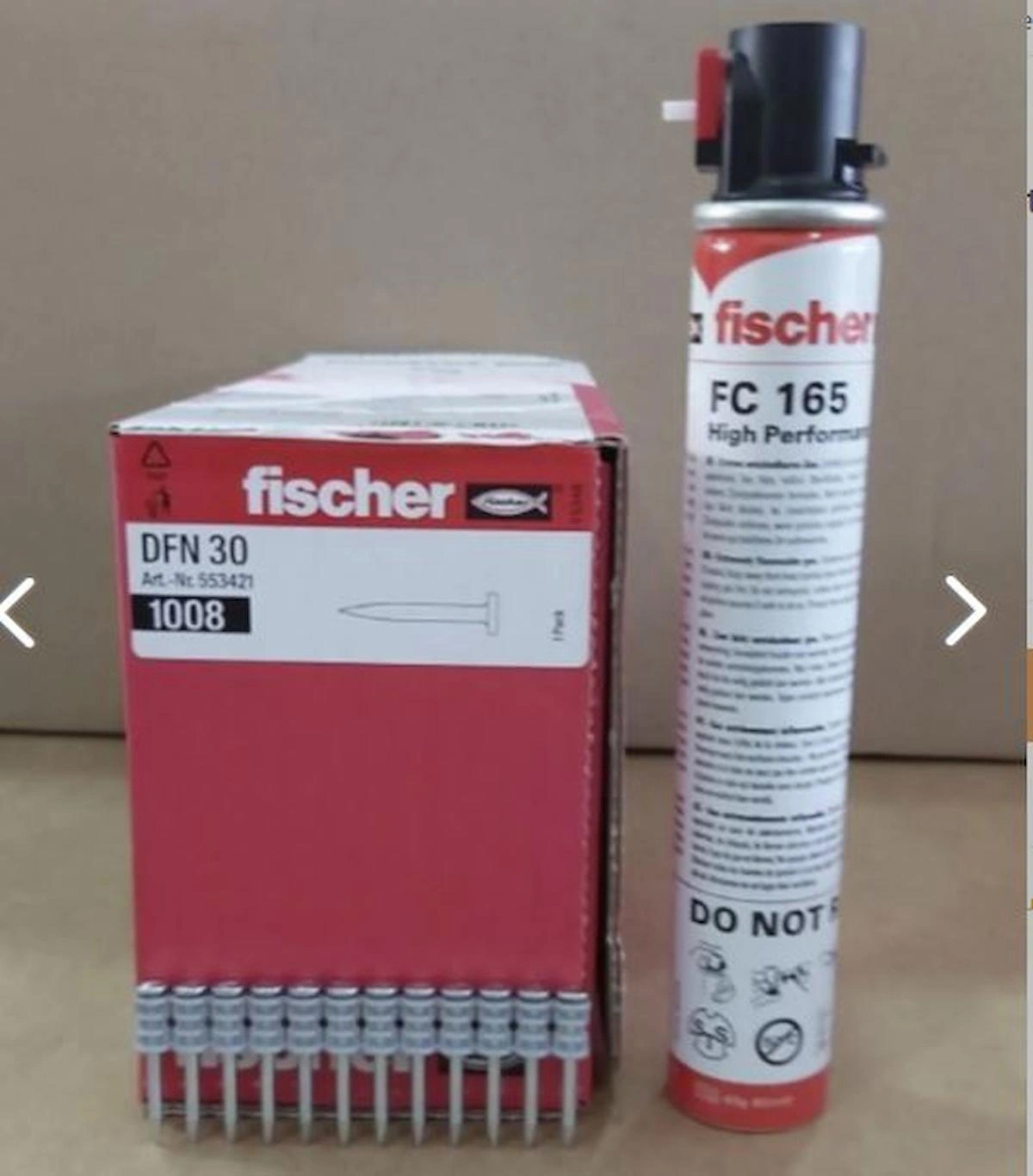 FİSCHER DFN 30 30 MM GAZLI TABANCA ÇİVİSİ GAZ DAHİL ( 1.008 Adet )