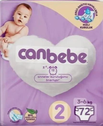 Canbebe 2 Numara Junior 72'li Bel Bantlı Bez