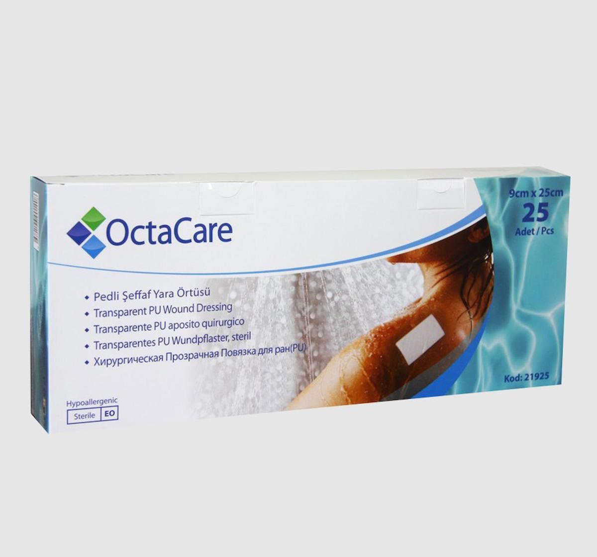 Octacare Şeffaf Film Örtü-Pedli 9cm x 20 cm 25 adet