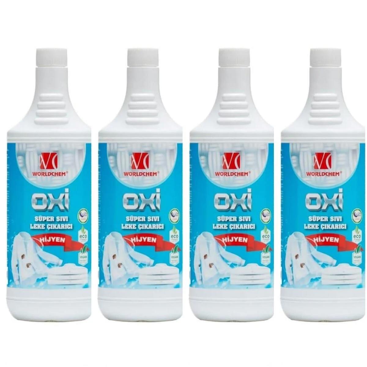 Worldchem Sıvı Oksi Leke Çıkarıcı 1000ml * 4Lü Set