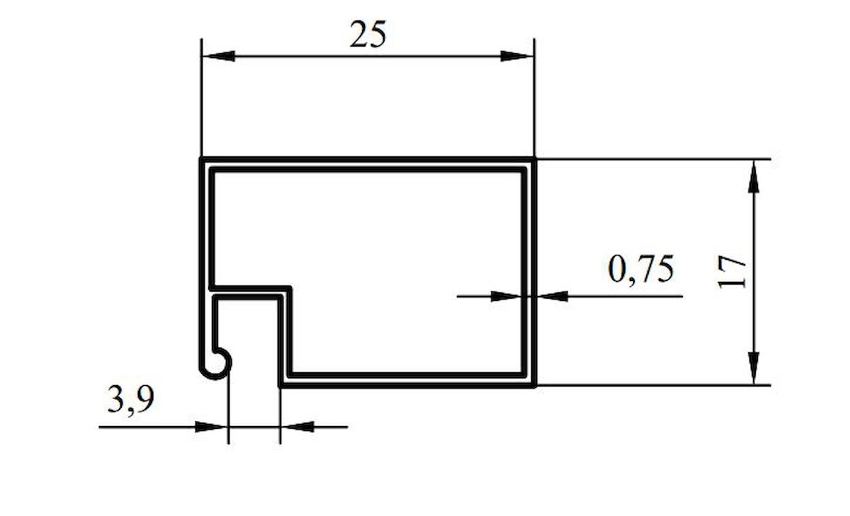 17*25 SİNEKLİK PR ALTINMEŞE DÜZ BOYA  / 6 MT