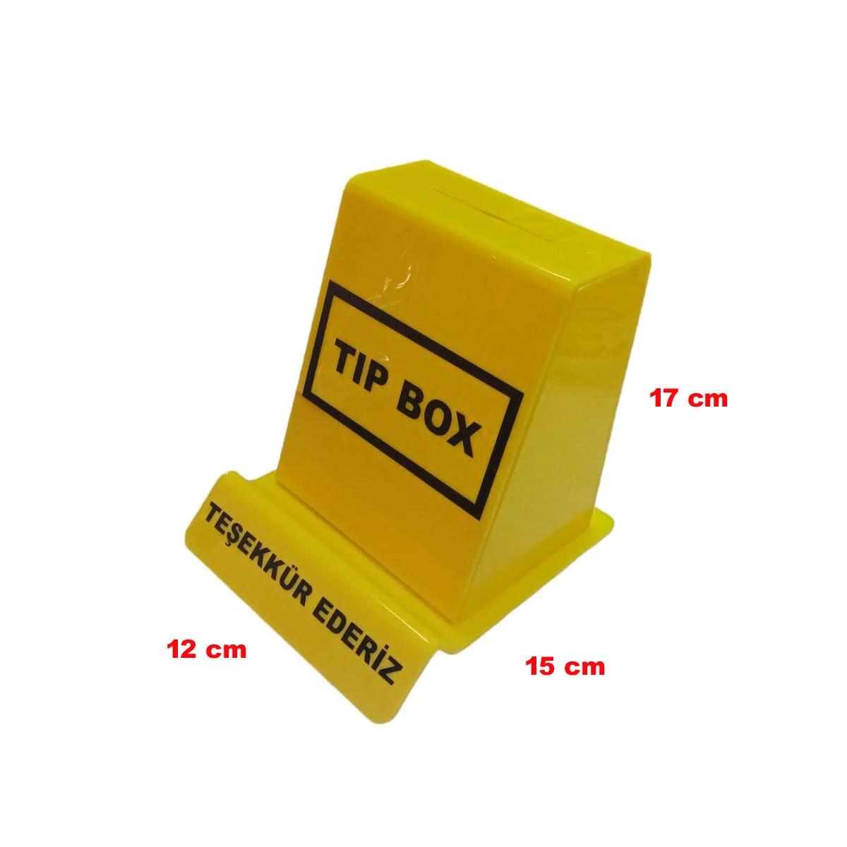 sarı tip box bahşiş kutusu