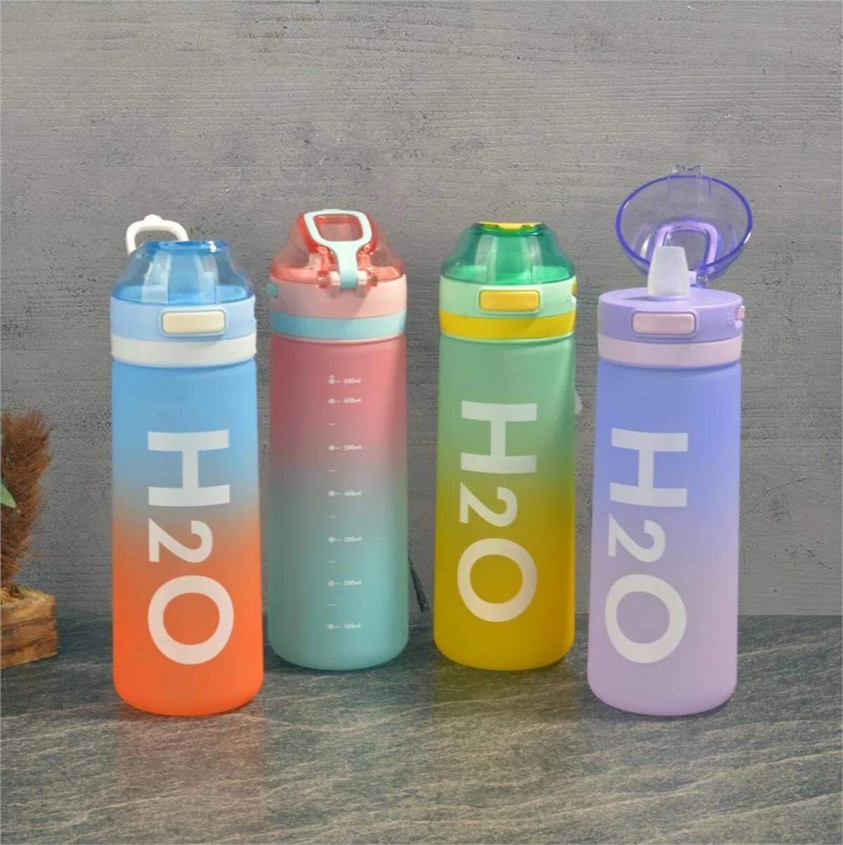 H2O POLİKARBON MATARA 800 ML mavı-turuncu