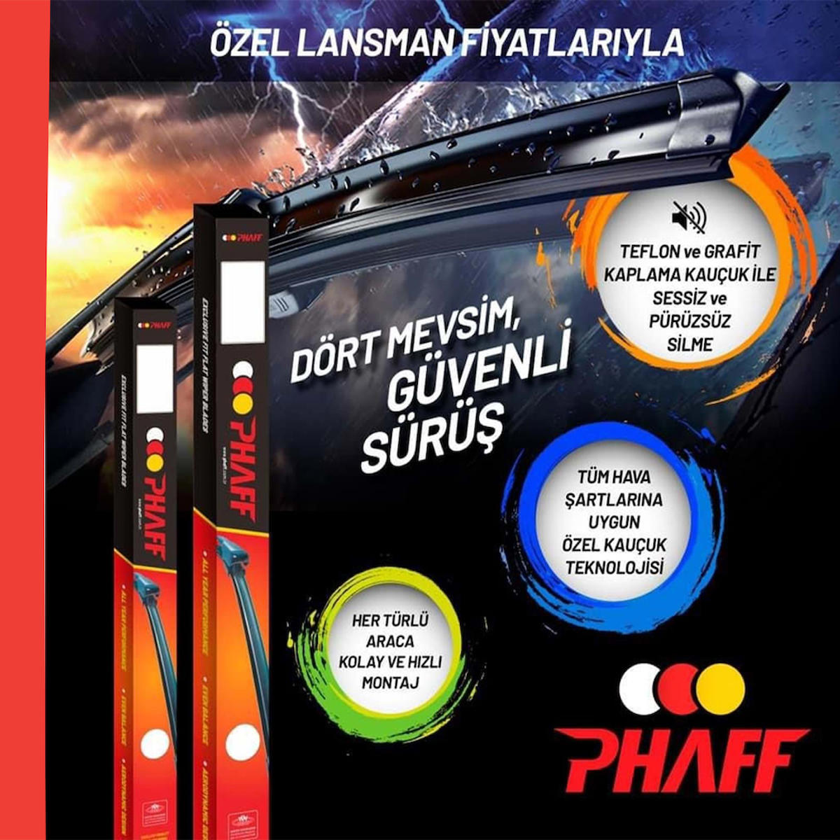 Phaff Toyota Corolla 2013-2018 Hibrit Ön Silecek Takımı Araca Özel