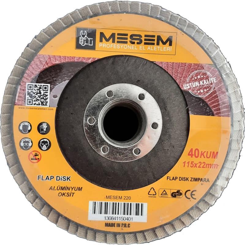 Meşem Flap Disk Zımpara 40 Kum 115 X 22 mm