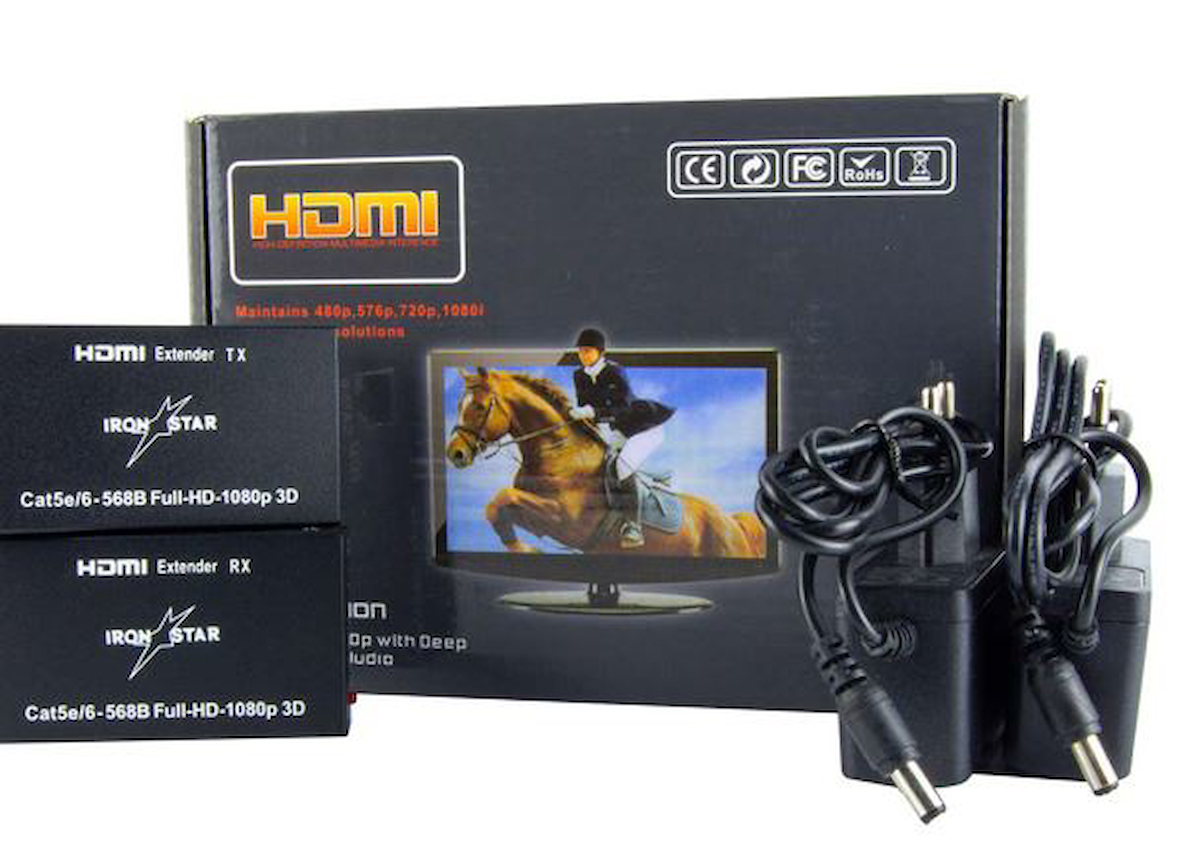 IRHDMI 02 RONSTAR HDMI EXTENDER 60M BY CAT-5E/6 DÖNÜŞTÜRÜCÜ;Class