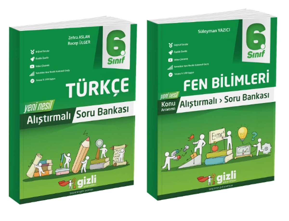 6. Sınıf Türkçe+Fen Bilimleri Alıştırmalı Soru Bankası