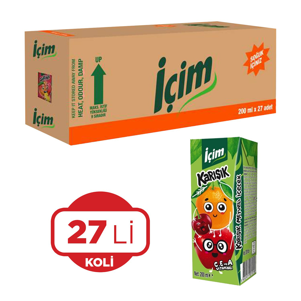 İçim Meyve Suyu Karışık 200 Ml x 27 Adet