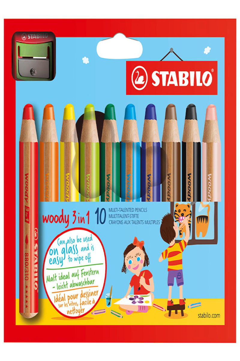 Stabilo Woody 3 İn1 10 Renk +Kalemtraş 880/10 2   51005513