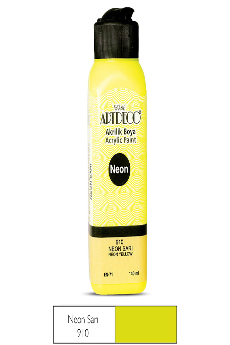 Artdeco Neon Akrilik Boya 140 Ml Neon Sarı 070R 910