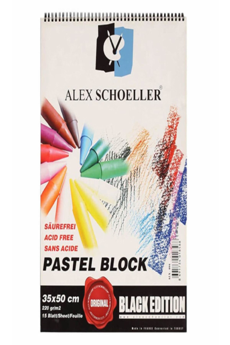 Alex Schoeller Pastel Fon Blok 35X50 Cm Art Siyah 220 Gr Alx 894