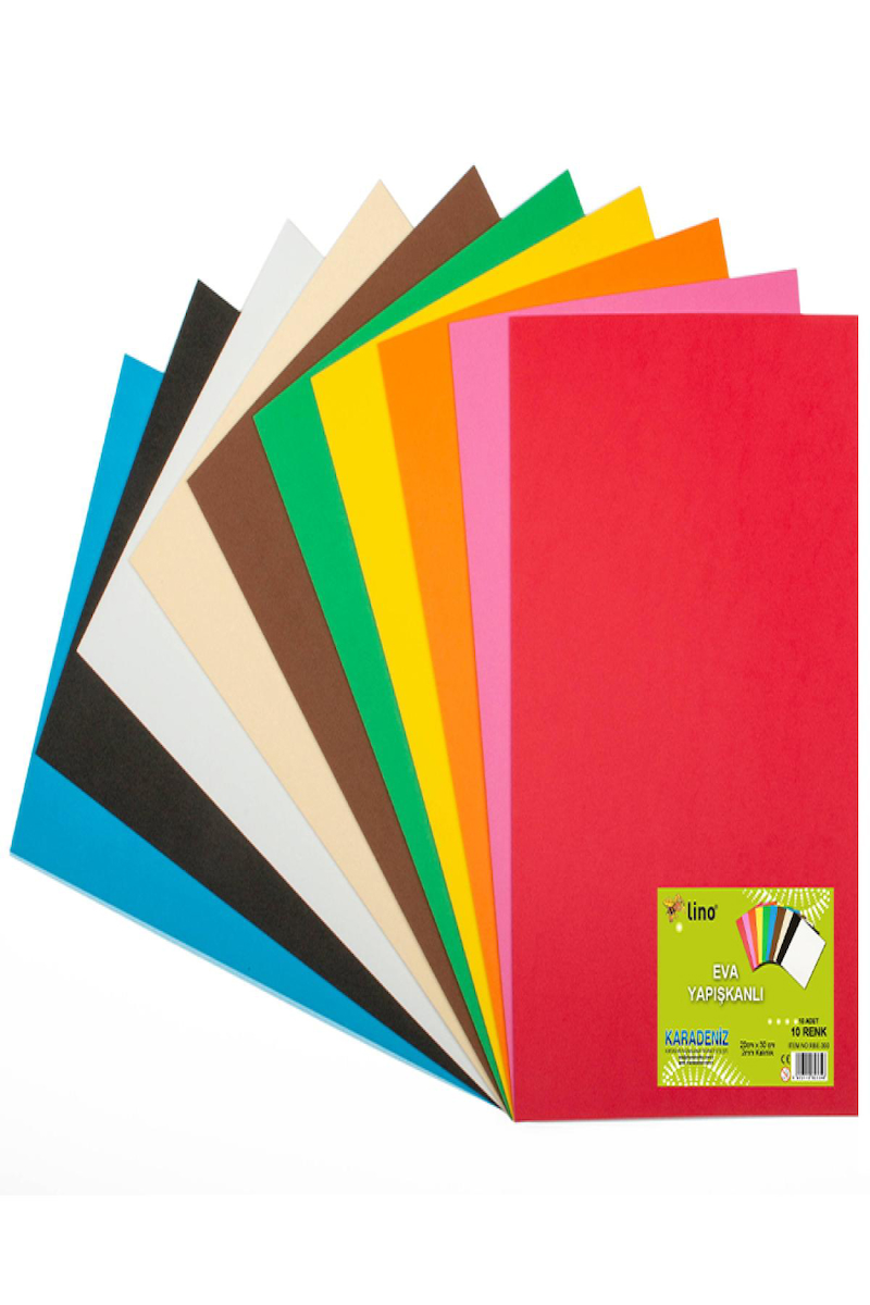 Lino Eva 20X30 Cm 10 Renk 2 Mm Yapışkanlı 10Lu Paket Rbe 300