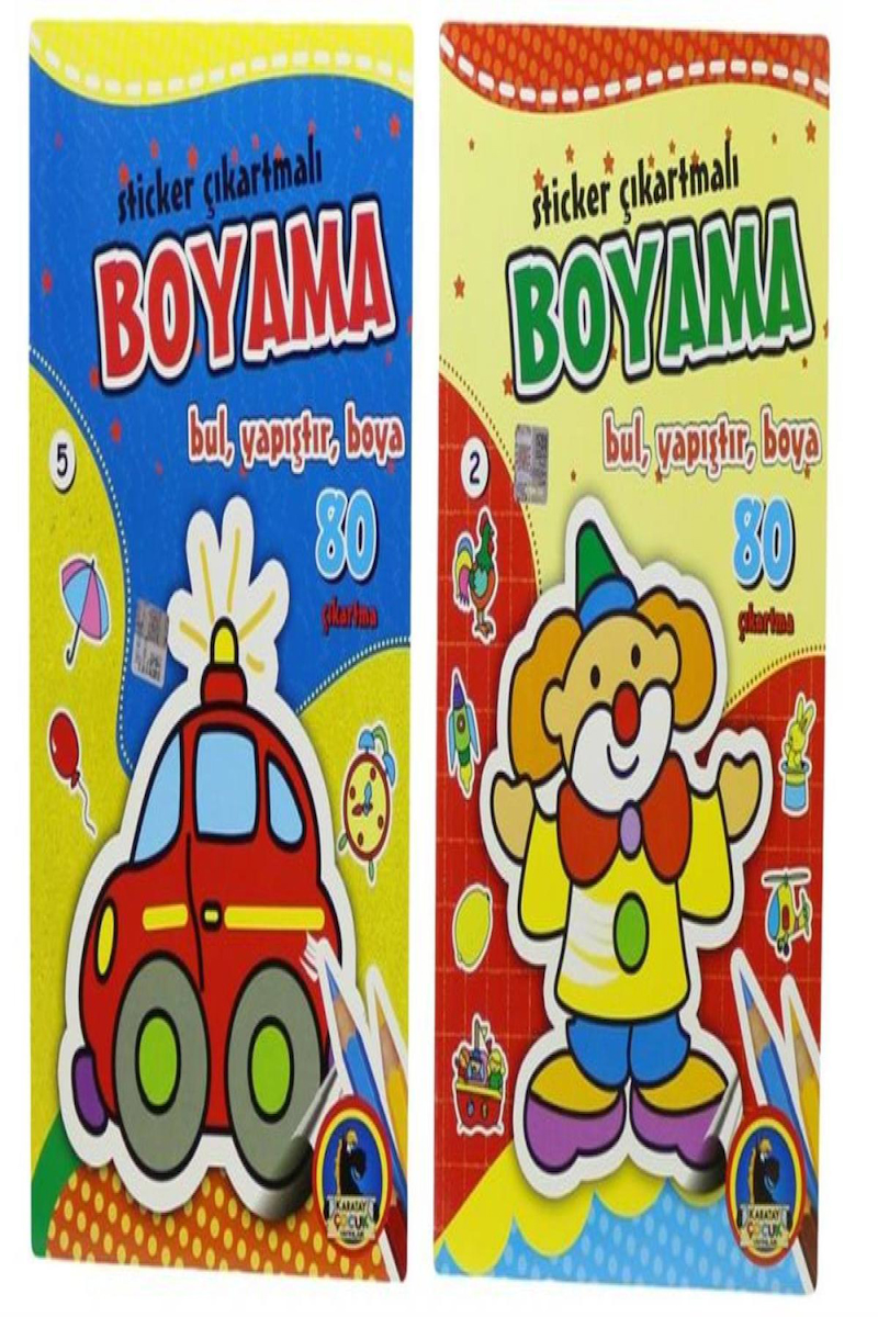 Sticker Çıkartmalı Bul Yapıştır Boyama