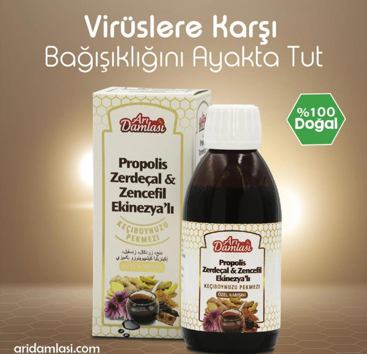 PROPOLİS- ZERDEÇAL -ZENCEFİL - EKİNEZYALI YETİŞKİN ŞURUP 250 ML